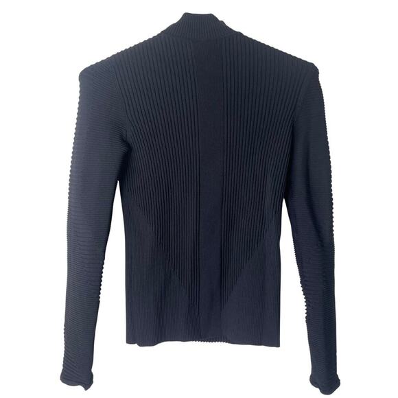 Adam Selman Sport Long Sleeve Ribbed Workout Shirt Mock Neck Size Small - Picture 4 of 7